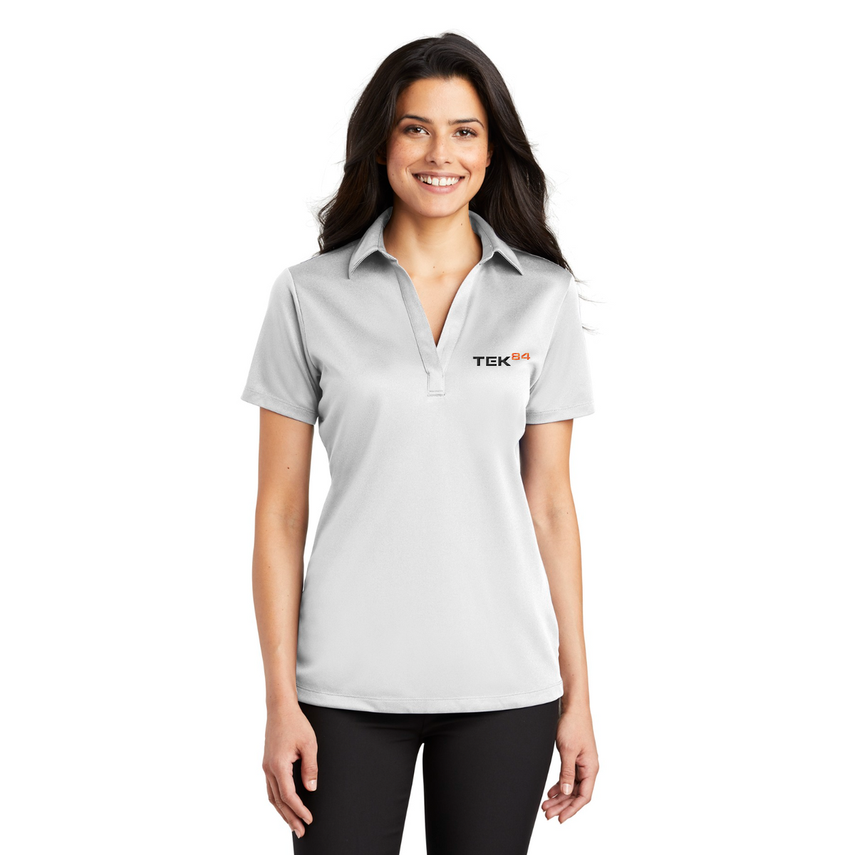 Port Authority Women's Silk Touch Performance Polo — model