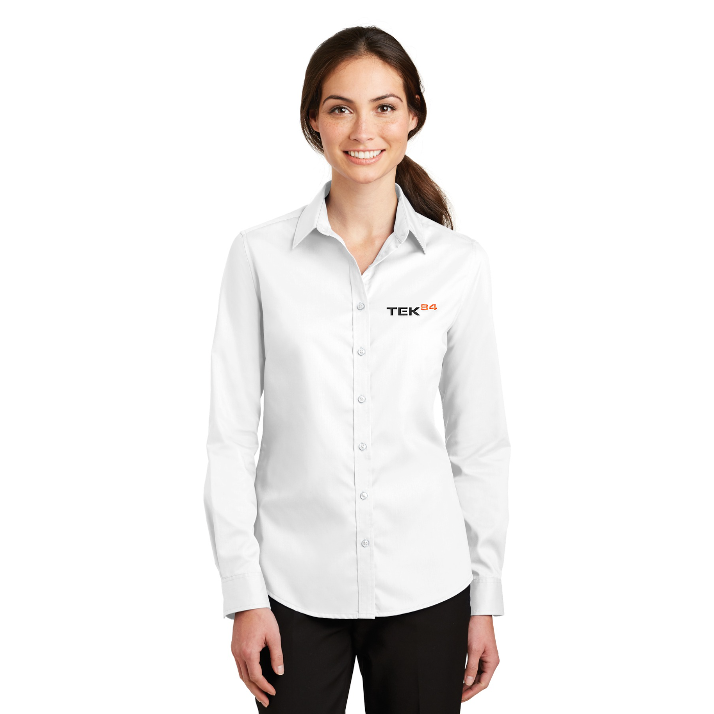 Port Authority Women's SuperPro Twill Shirt — model