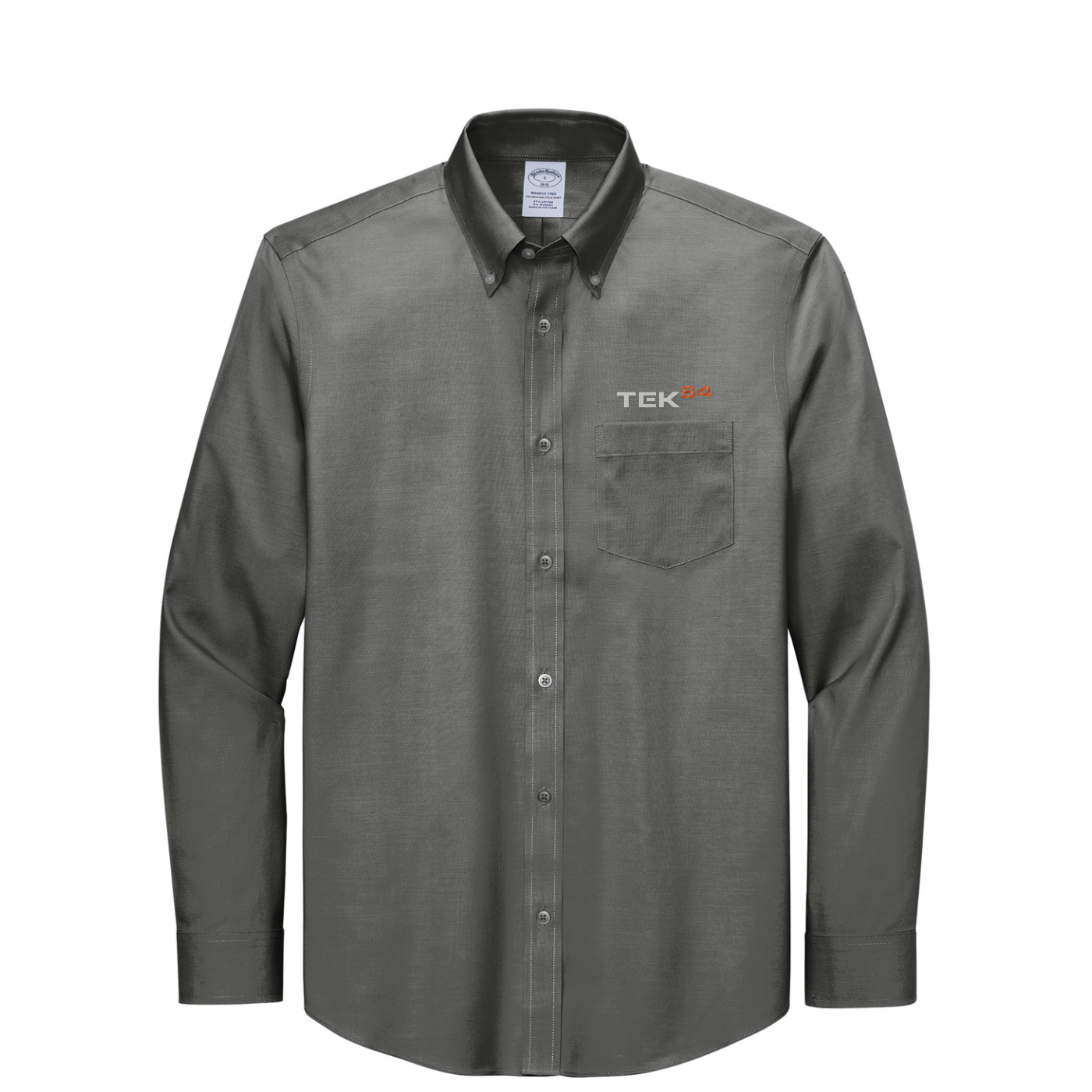 Brooks Brothers Wrinkle-Free Stretch Pinpoint Shirt — Deep Black