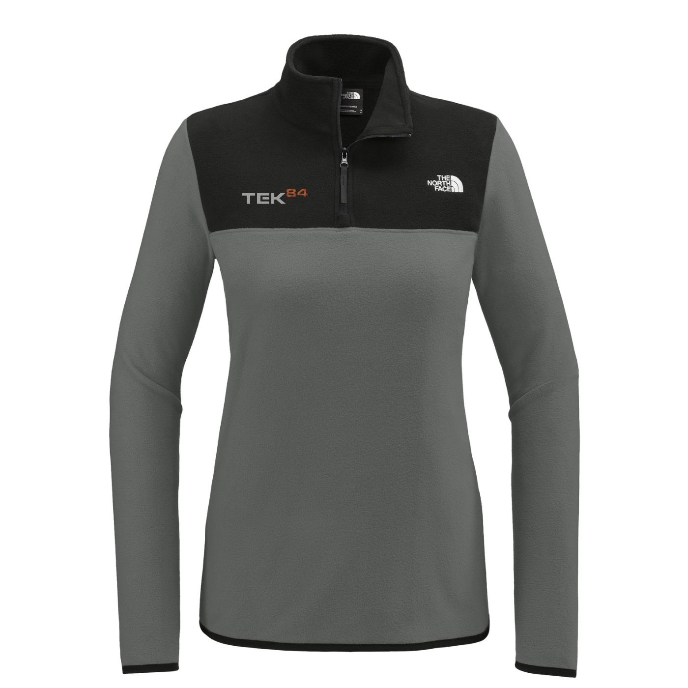 The North Face Women's Glacier 1/4-Zip Fleece — Asphalt Grey/ TNF Black