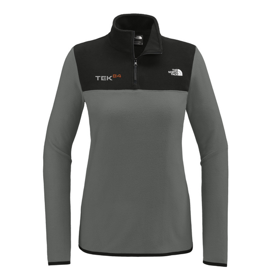 The North Face Women's Glacier 1/4-Zip Fleece — Asphalt Grey/ TNF Black