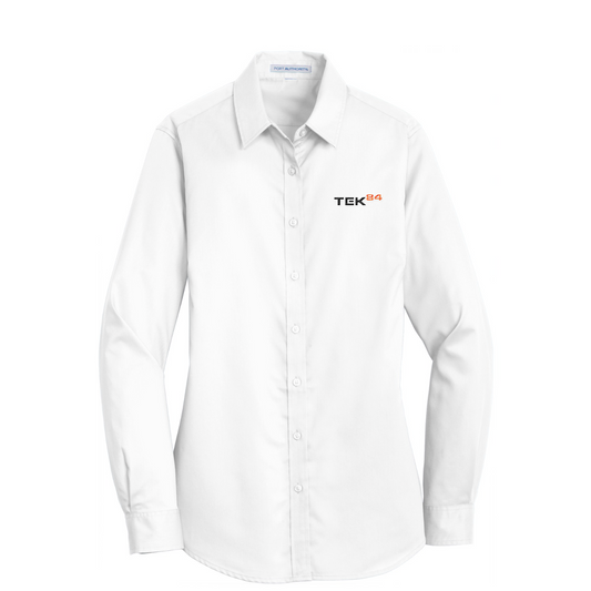 Port Authority Women's SuperPro Twill Shirt — White