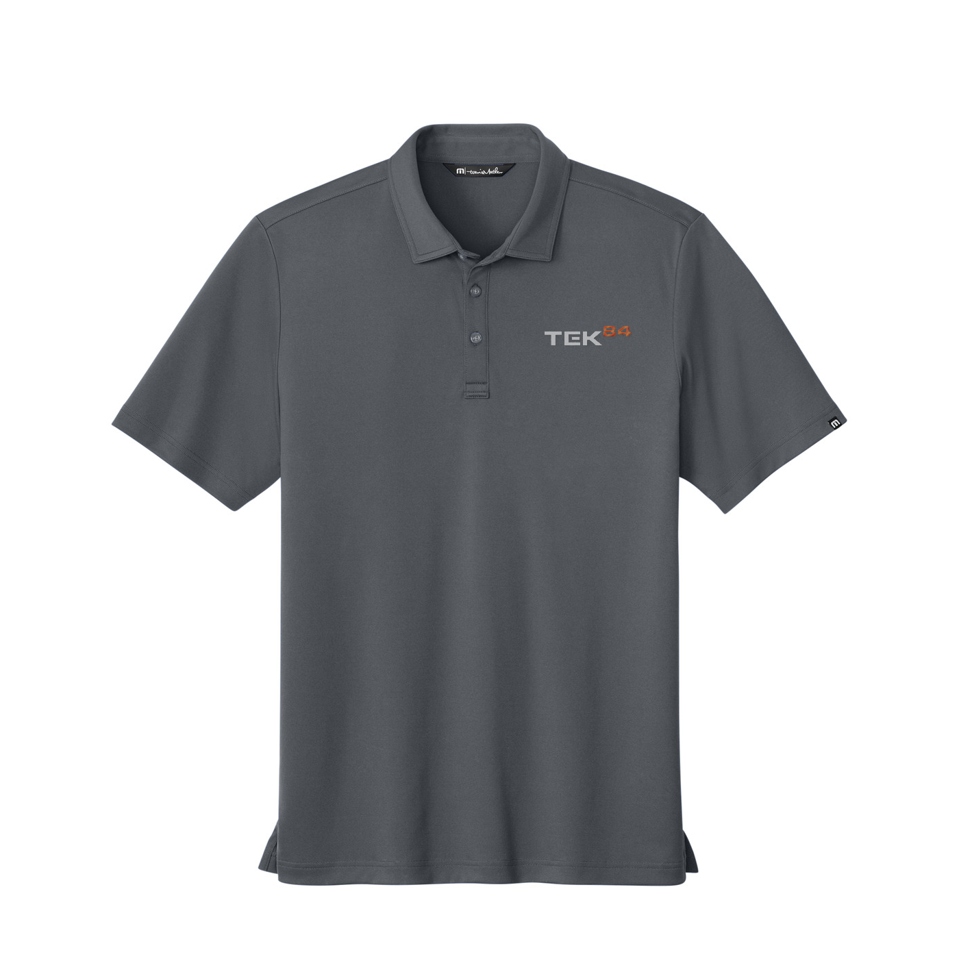 TravisMathew Coto Performance Polo — Quiet Shade Grey/ Black