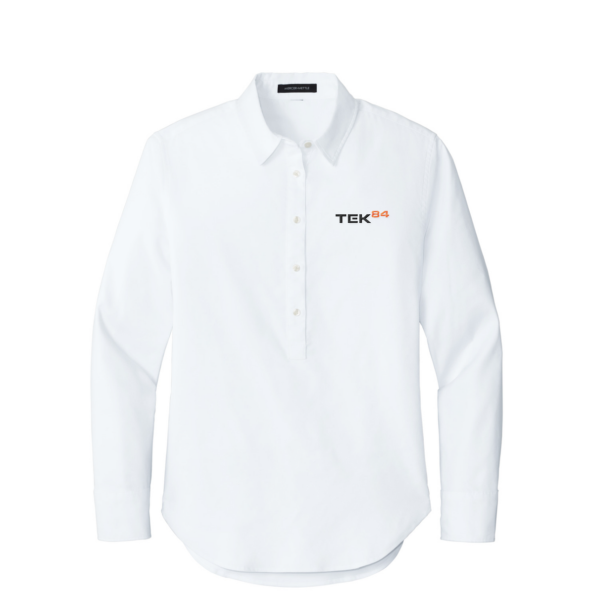 Mercer+Mettle Women's Long Sleeve Modern Oxford Shirt — White